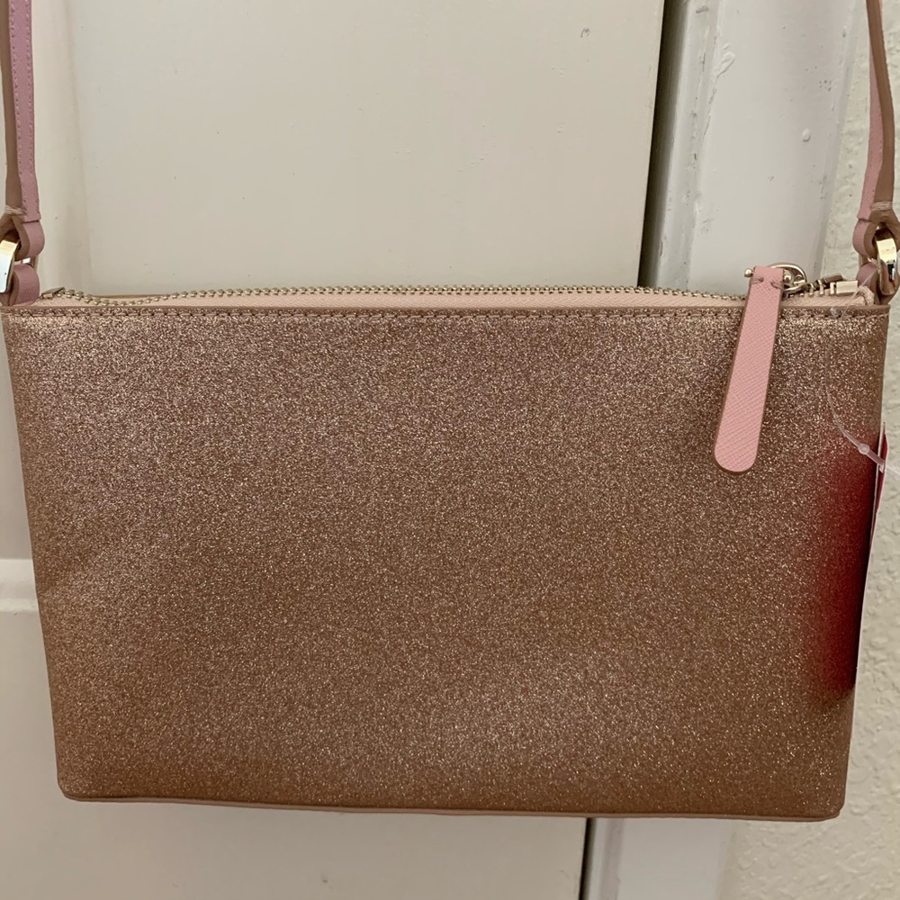 Kate spade glitter joeley crossbody rose gold NWT - Picture 4 of 7